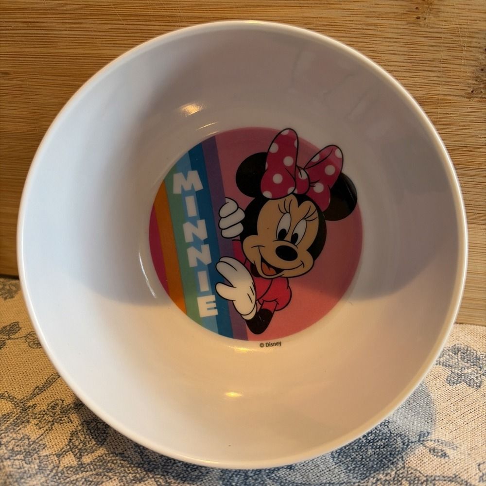 Vintage ZAK Minnie Mouse Melamine Plastic Cereal Ice Cream Bowl 5.5" Diameter